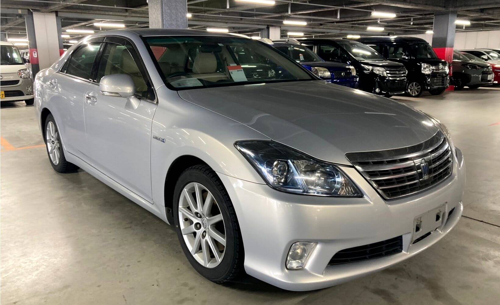 A Toyota Crown Hybrid import car from Japan